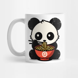 Vintage Kawaii panda eat ramen noodles Mug